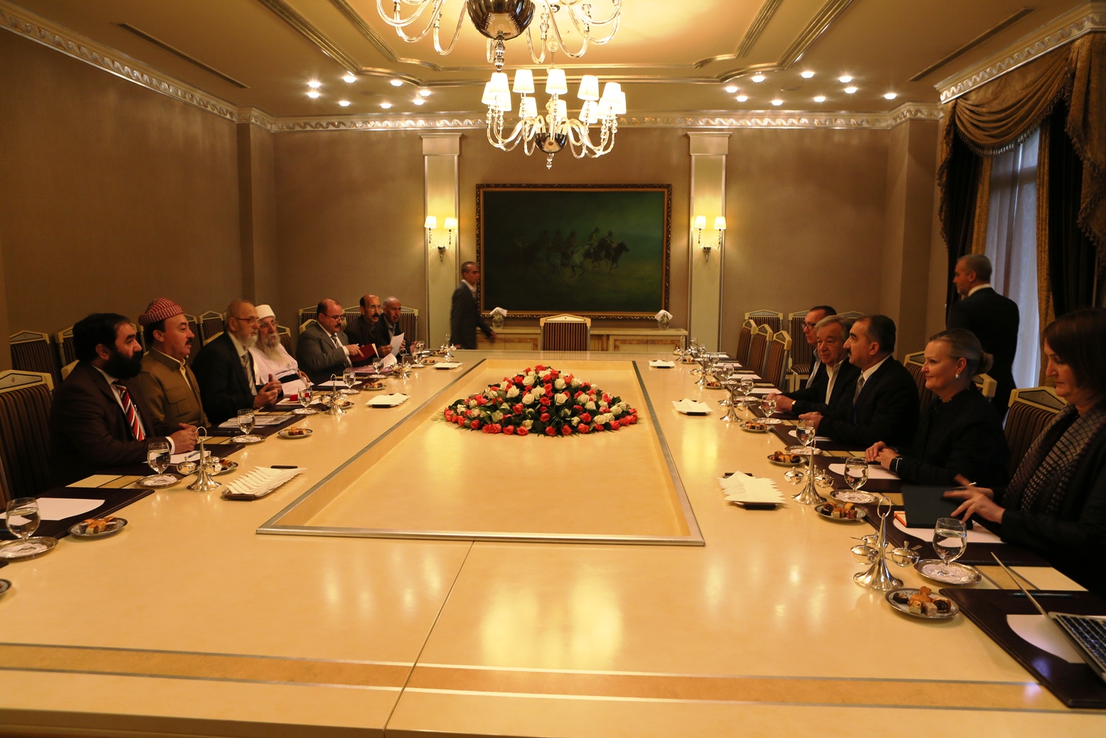 The Secretarty-General of the United Nations (UN) António Guterres met with the Kurdish Ezidi community leaders in Erbil, Kurdistan Region, March 31, 2017. (Photo: UNAMI)